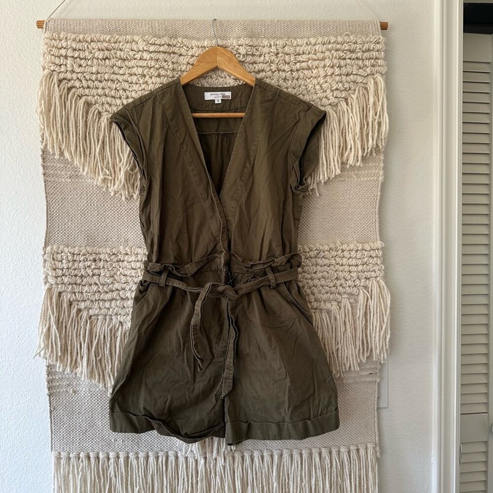 Marissa Webb Collective Olive Canvas Romper